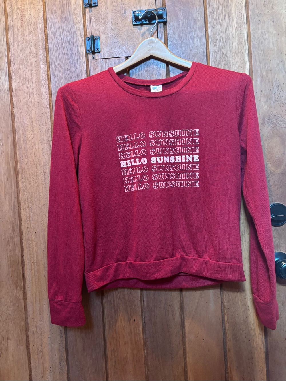 Red 'Hello Sunshine' Pajama Set - Picture 2 of 3